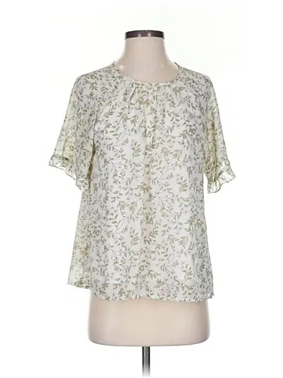 Pre-owned Very J Short Sleeve Blouse In Ivory