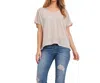 Very J Short Sleeve Top In Tan In Neutral