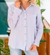 Very J Skies The Limit Button Up In Lavender Blue