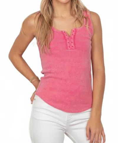 Very J Washed Fitted Tank In Pink