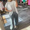 Very J Washed Short Sleeve Top In White