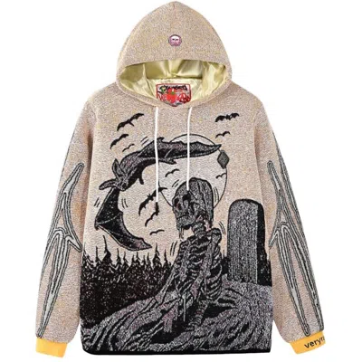 Very Rare Men's Grave & Moon Hoodie In Yellow