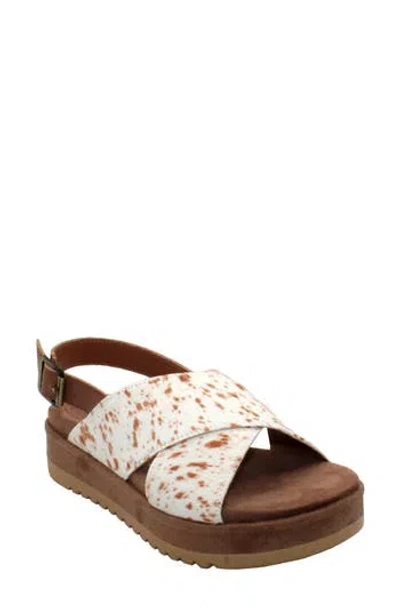 Very Volatile Calabar Genuine Calf Hair Platform Sandal In Multi