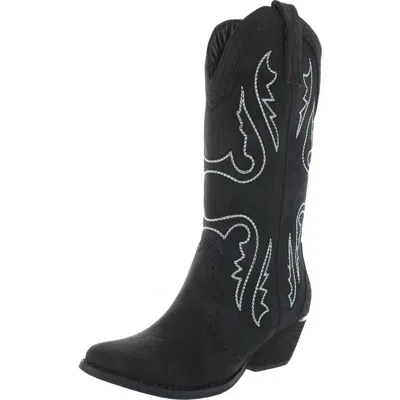 Very Volatile Raspy Womens Mid Calf Pull On Cowboy, Western Boots In Multi