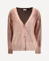 Verybusy Cardigan With A Button Closure In Pink