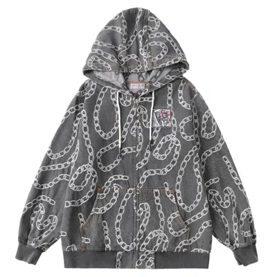 Veryrare Chains Ash Grey Hoodie In Gray