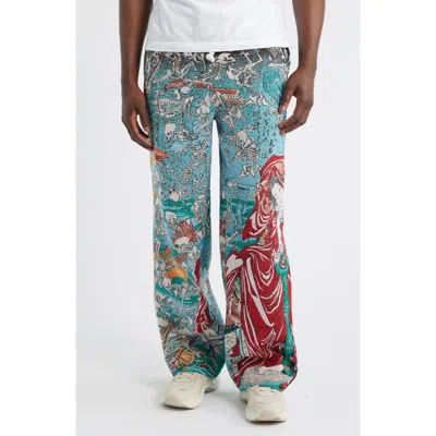 Veryrare Jigoku Dayu Drawstrings Pants In Blue