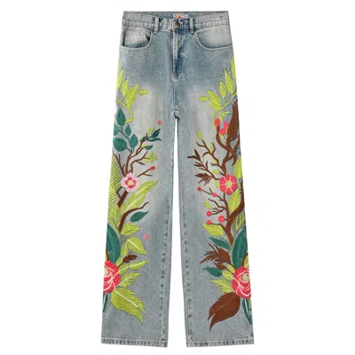 Veryrare Men's Blue Cherry Blossom Pant