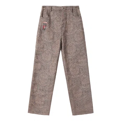 Veryrare Men's Brown Damask Pants In Multi