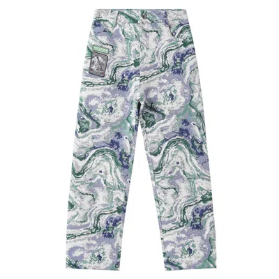 Veryrare Men's Grey Swirl Pants In Blue