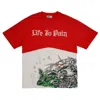 Veryrare Men's Life Is Pain - Red & White In Red