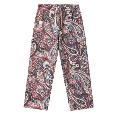 Veryrare Men's Red Paisley Pants In Multi