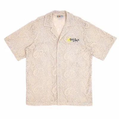Veryrare Men's White Paisleys Wilted Poppy Crochet In Neutral