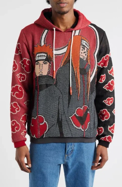 Veryrare Pain Six Paths Jacquard Hoodie In Red