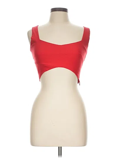 Pre-owned Vesper Sleeveless Top Red Strapless Neckline Tops