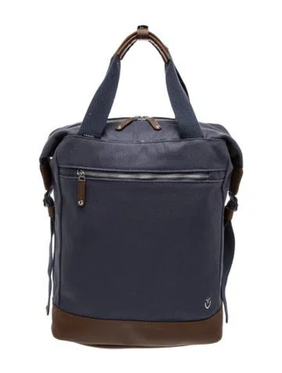 Pre-owned Vessel Usa Canvas Backpack In Blue