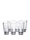 Vesta Tapered Crystal Drinking Glasses (set Of Six)