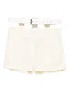 Vestiaire D'un Oiseau Libre Belt Shorts In White