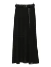 Vestiaire D'un Oiseau Libre Belted Midi Skirt In Black