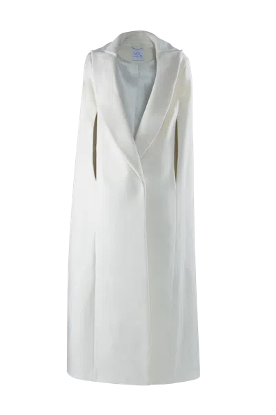 Vestiaire D'un Oiseau Libre Cashmere Blend Cape In White