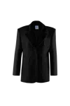 Vestiaire D'un Oiseau Libre Cashmere Oversized Jacket In Black
