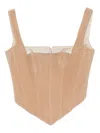 Vestiaire D'un Oiseau Libre Cashmere Panelled Corset In Black