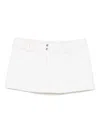 Vestiaire D'un Oiseau Libre Corduroy Mini Skirt In White
