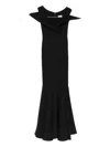 Vestiaire D'un Oiseau Libre Cowl-neck Flared Dress In Black