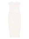 Vestiaire D'un Oiseau Libre Flap-pocket Strapless Midi Dress In White