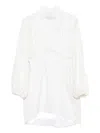 Vestiaire D'un Oiseau Libre High-neck Balloon-sleeve Dress In White