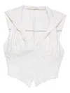 Vestiaire D'un Oiseau Libre Hooded Corset Vest In White
