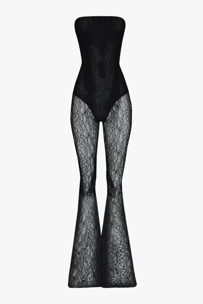 Vestiaire D'un Oiseau Libre Lace Flared Jumpsuit