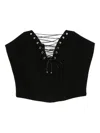Vestiaire D'un Oiseau Libre Lace-up Corset Top In Black