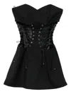 Vestiaire D'un Oiseau Libre Lace-up Mini Dress In Black