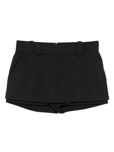 VESTIAIRE D'UN OISEAU LIBRE LAYERED WOOL SHORTS