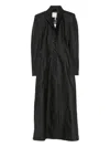 Vestiaire D'un Oiseau Libre Leather Maxi Coat In Black