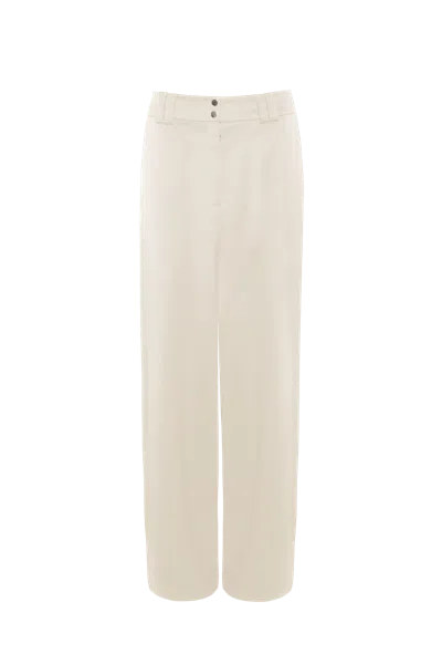 Vestiaire D'un Oiseau Libre Low Waist Trousers In White