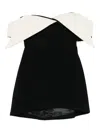 Vestiaire D'un Oiseau Libre Off-shoulder Collared Mini Dress In Black