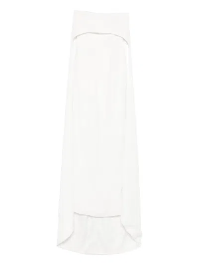Vestiaire D'un Oiseau Libre Off-the-shoulder Cape Dress In White