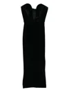 Vestiaire D'un Oiseau Libre Off-the-shoulder Velvet Dress In Black