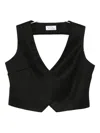 Vestiaire D'un Oiseau Libre Open-back Top In Black