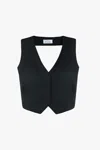 Vestiaire D'un Oiseau Libre Open-back Vest In Black