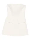 Vestiaire D'un Oiseau Libre Pocket Wool Mini Dress In White