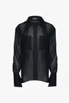 Vestiaire D'un Oiseau Libre Sheer Shirt In Black