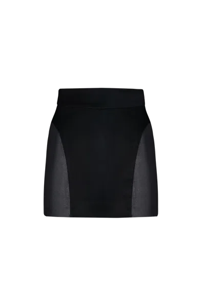 Vestiaire D'un Oiseau Libre Sheer Side Skirt In Black