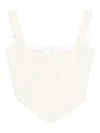 Vestiaire D'un Oiseau Libre Sleeveless Corset Top In White