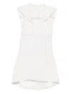 Vestiaire D'un Oiseau Libre Sleeveless V-neck Mini Dress In White