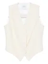 Vestiaire D'un Oiseau Libre Sleeveless V-neck Waistcoat In White