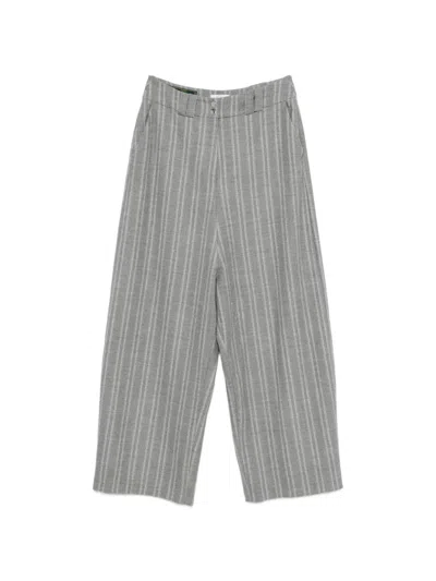 Vestiaire D'un Oiseau Libre Striped Trousers In Gray