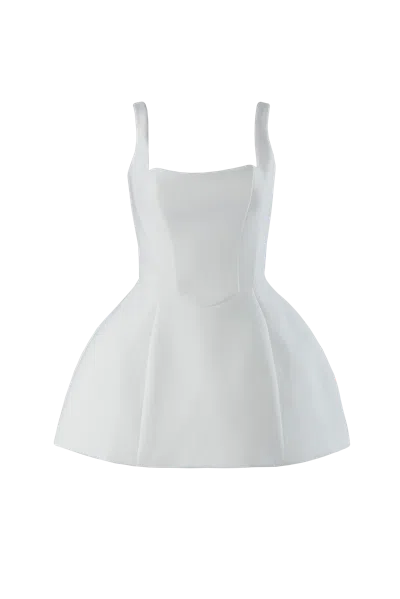 Vestiaire D'un Oiseau Libre Structured Cashmere Dress In White